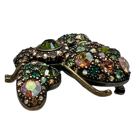 VINTAGE JOAN RIVERS CRYSTAL CRITTERS PRISMATIC LARGE BEE BROOCH - MISSING PIN - Picture 5 of 14